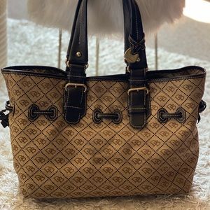 Dooney & Bourke Brown Monogram Shoulder Tote Bag